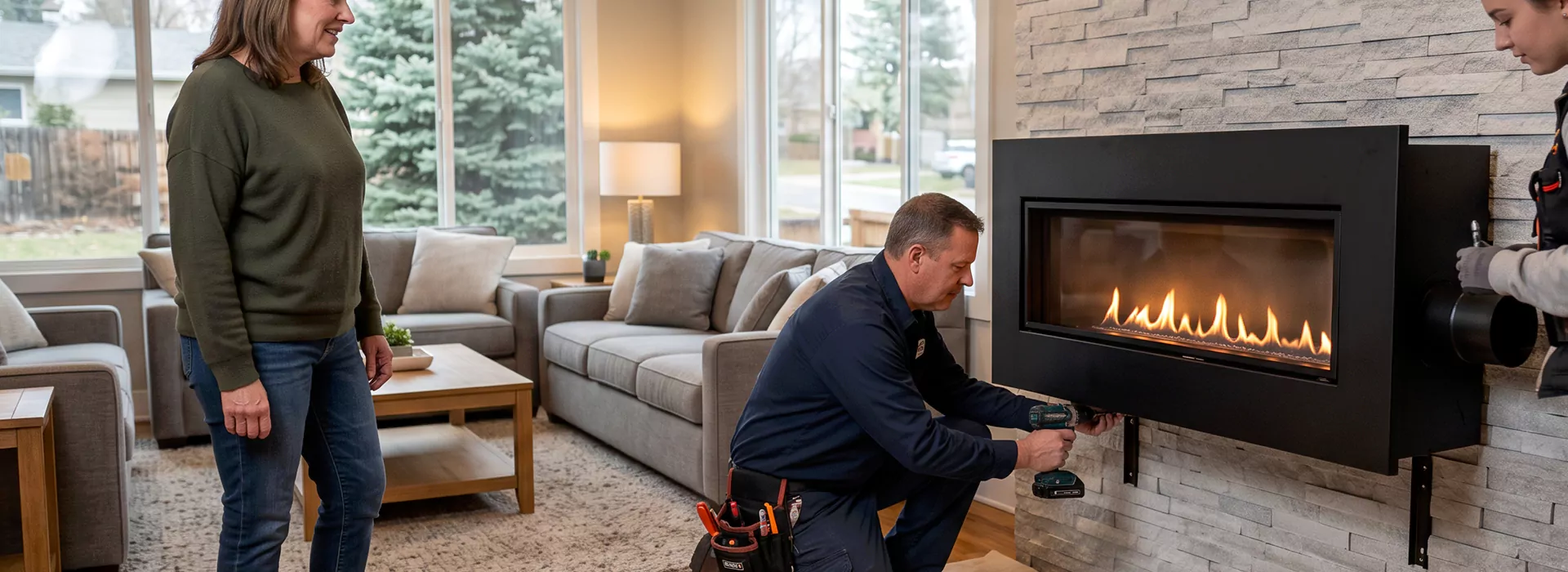 Floating Fireplace Installation Middletown, NJ