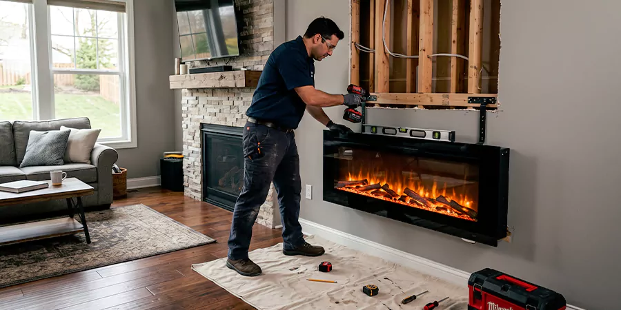 Fake Fireplace and Faux Insert Installation Middletown