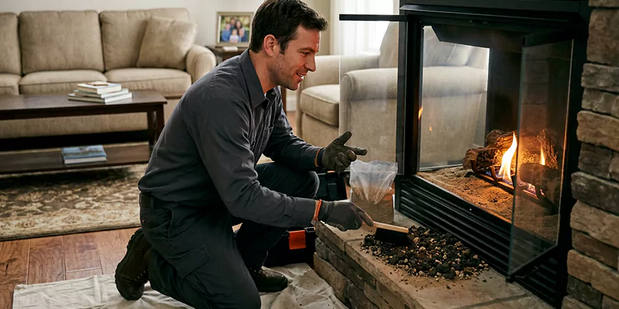 Sand and Embers for Gas Fireplace Middletown
