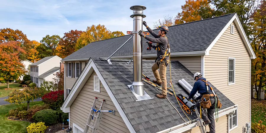 Freestanding and Corner Pellet Stove Installation Middletown
