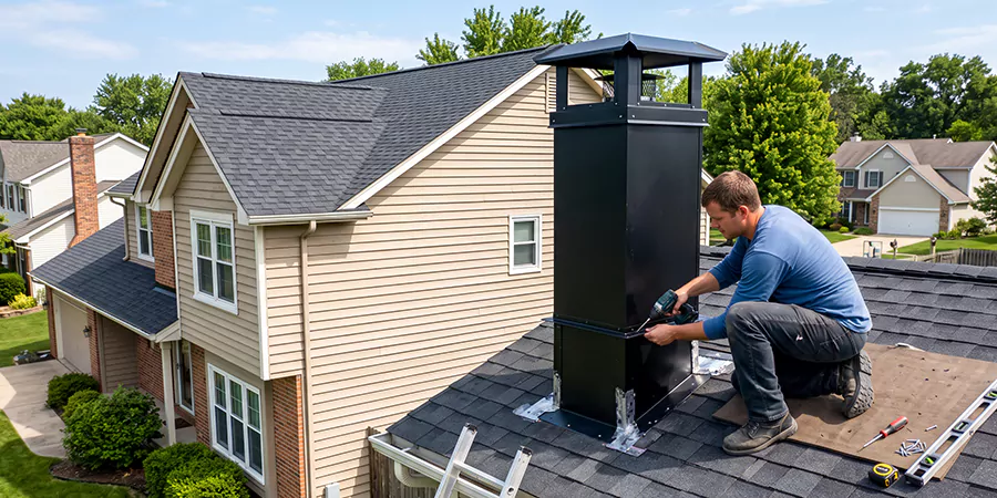 Prefab Chimney Chase Installation Middletown